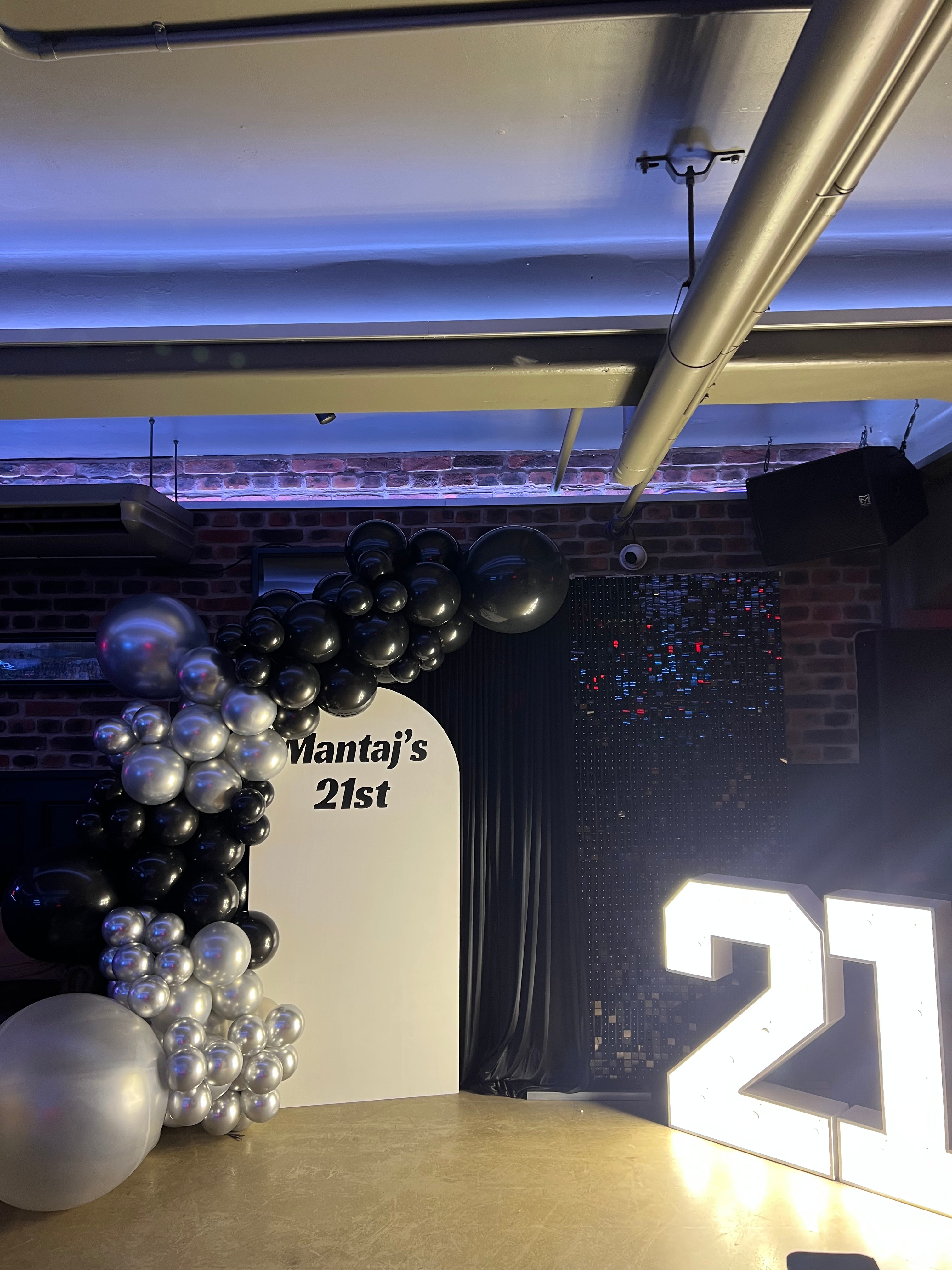 BLACK BIRTHDAY THEME - BACKDROP PACKAGE