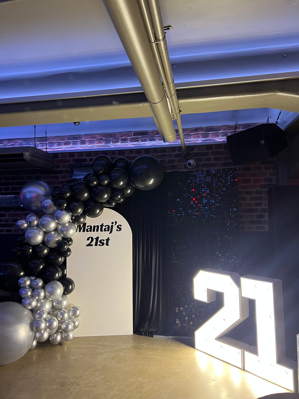 BLACK BIRTHDAY THEME - BACKDROP PACKAGE