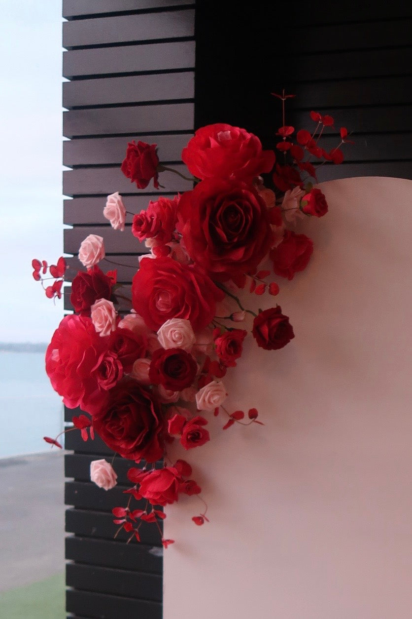 RED FLORAL - BACKDROP PACKAGE